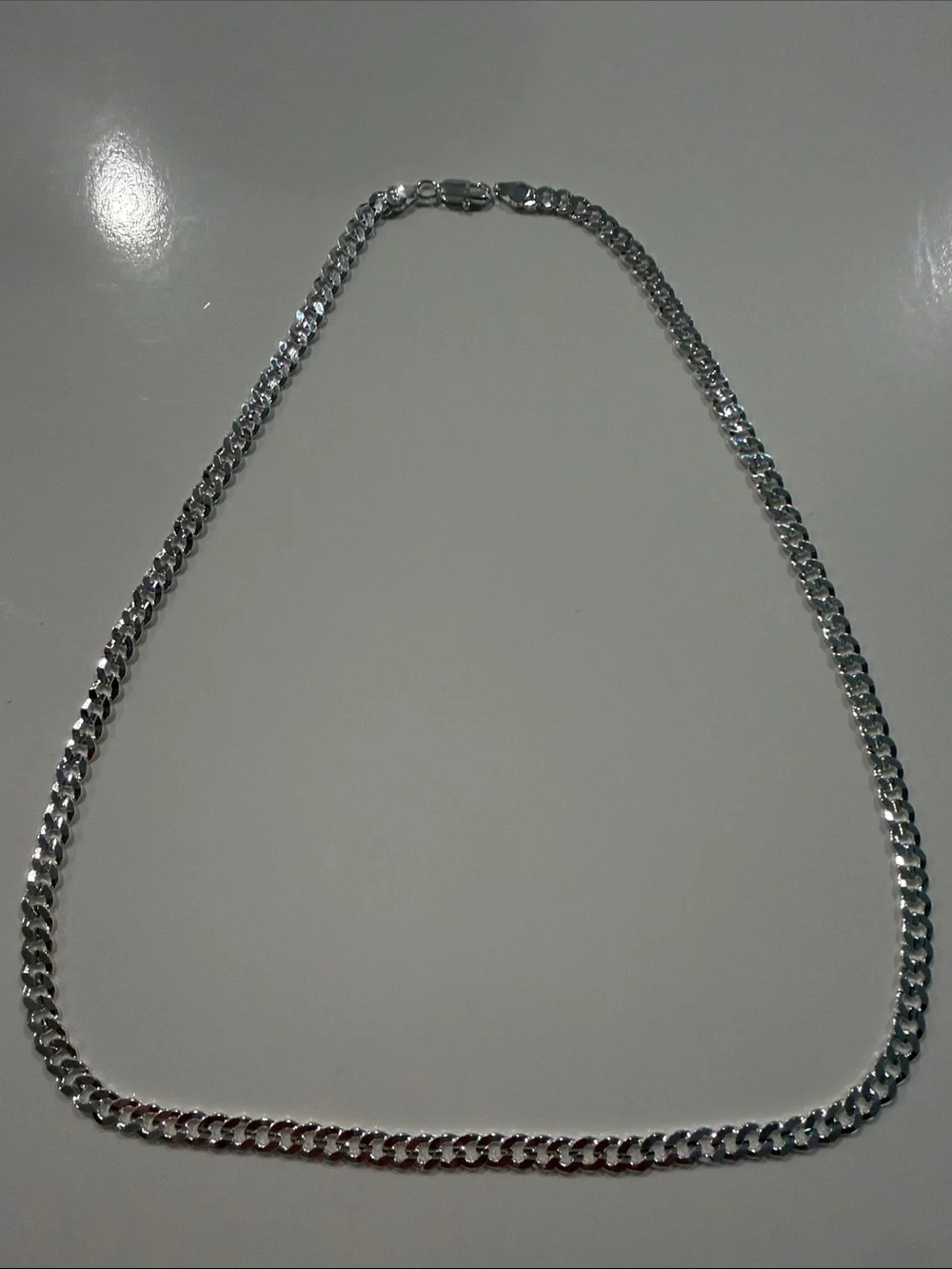 925 Sterling Silver 23.5” Link Chain Necklace Lobster Clasp